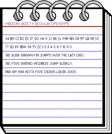 Modern Society Regular animated font preview