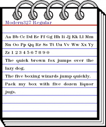 Modern327 Regular animated font preview