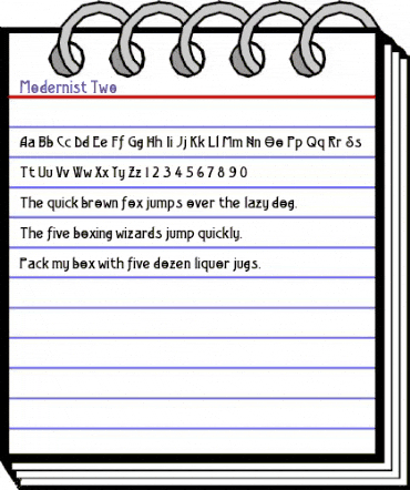 Modernist Two Regular animated font preview