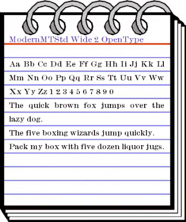 Monotype Modern Std Wide animated font preview Monotype Modern Std Wide animated font preview