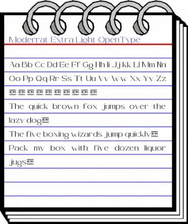 Moderrat Personal Use Regular animated font preview
