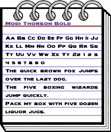 Modi Thorson Bold Bold animated font preview Modi Thorson Bold Bold animated font preview