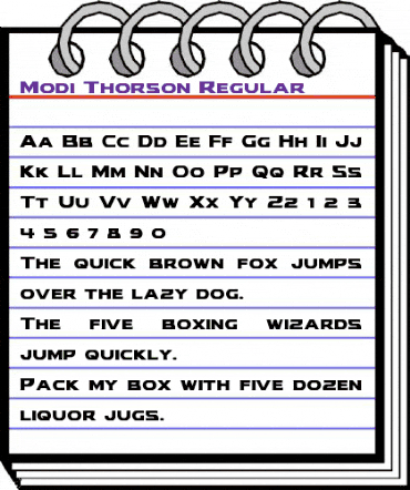 Modi Thorson Regular animated font preview