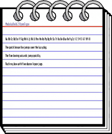 ModulaBold Regular animated font preview