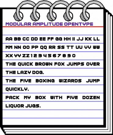 Modular Amplitude Regular animated font preview