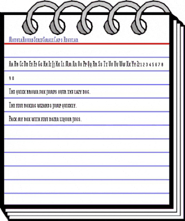 ModulaRoundSerifSmallCaps Regular animated font preview