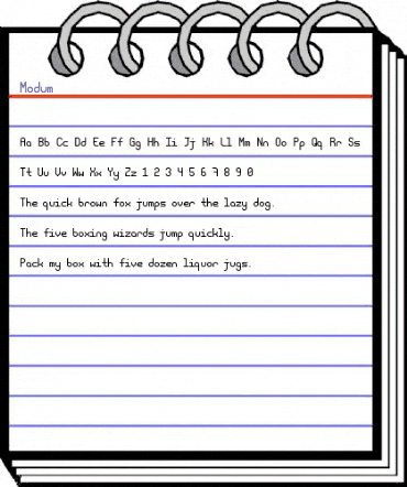 Modum Regular animated font preview