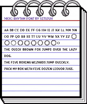 MOG rhythm Regular animated font preview
