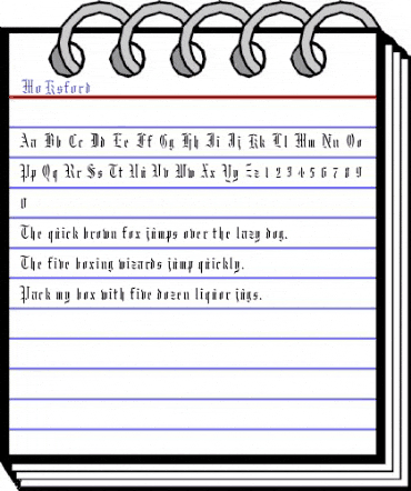 MoKsford Regular animated font preview