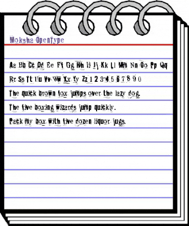 Moksha Regular animated font preview