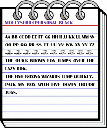 Molly Serif C PERSONAL Black animated font preview