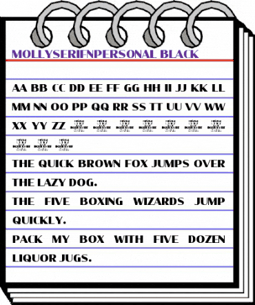 Molly Serif N PERSONAL Black animated font preview