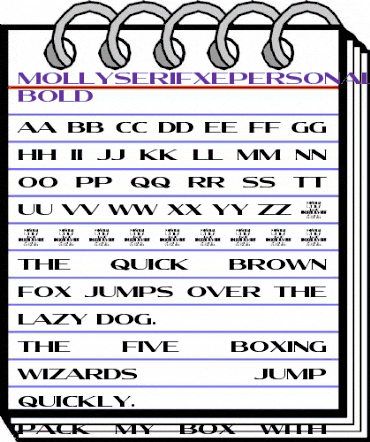 Molly Serif XE PERSONAL Bold animated font preview