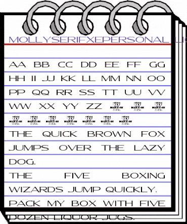Molly Serif XE PERSONAL Light animated font preview