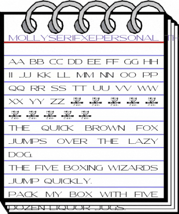 Molly Serif XE PERSONAL Thin animated font preview