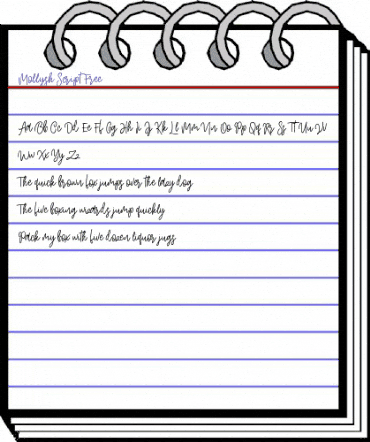 Mollysh Script Free Regular animated font preview