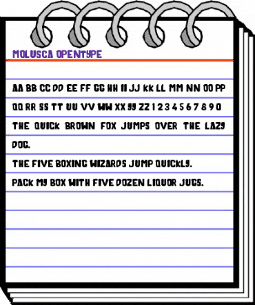 Molusca Regular animated font preview