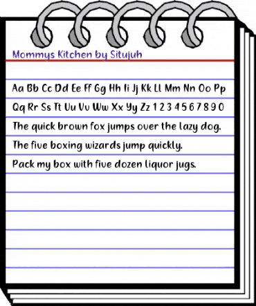 Mommy's Kitchen Regular animated font preview