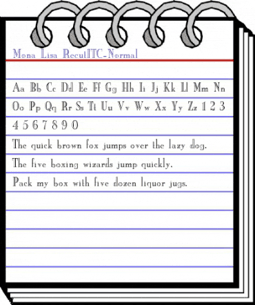 Mona Lisa Recut Regular animated font preview