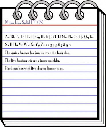 Mona Lisa Solid ITC OS Regular animated font preview