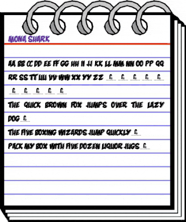 Mona Shark Regular animated font preview