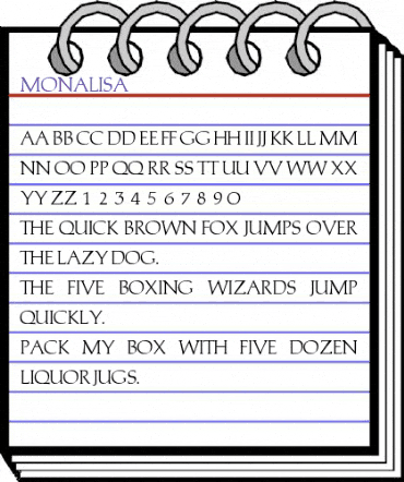 Monalisa Regular animated font preview