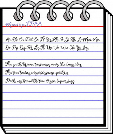 Monalisa FREE Regular animated font preview