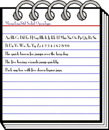 ITC Mona Lisa Std Solid animated font preview ITC Mona Lisa Std Solid animated font preview