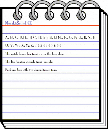 MonaLisSolItcDEE Regular animated font preview