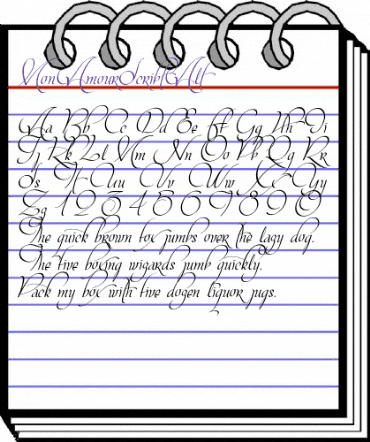 Mon Amour Script Alt Regular animated font preview