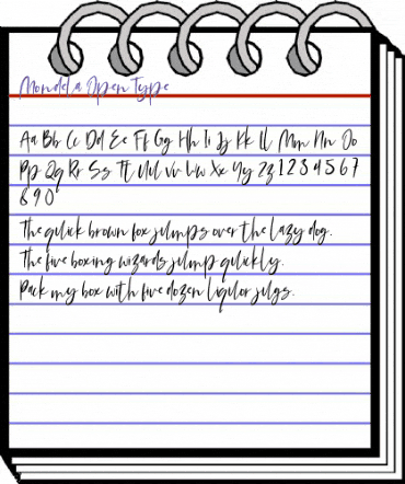 Mondela Regular animated font preview