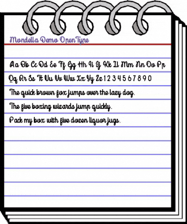 Mondella Demo Regular animated font preview