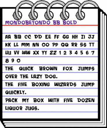 MondoBeyondo BB Bold animated font preview