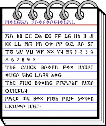 Moneta Regular animated font preview