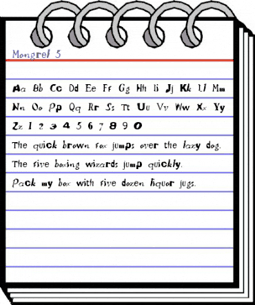 Mongrel 5 Regular animated font preview
