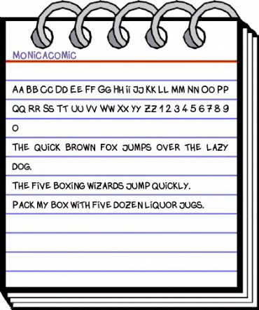 Monicacomic Medium animated font preview