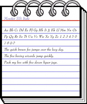 Monitor SSi Italic animated font preview Monitor SSi Italic animated font preview