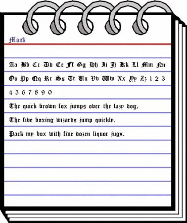 Cloister_Black-Light Regular animated font preview