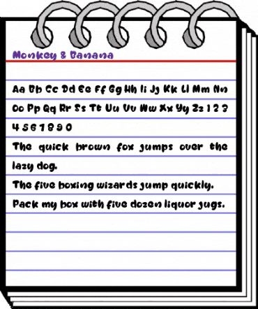 Monkey & Banana Regular animated font preview