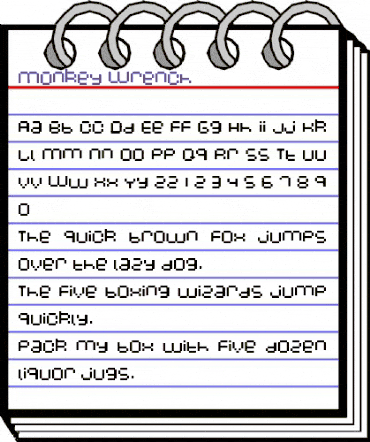 Monkey Wrench Regular animated font preview