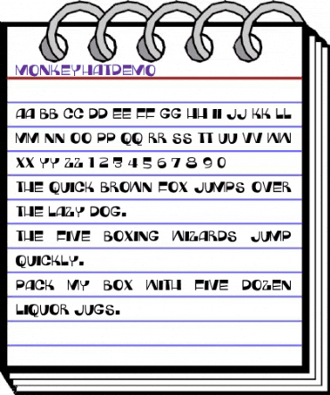 Monkey Hat DEMO Regular animated font preview Monkey Hat DEMO Regular animated font preview
