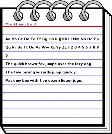 Monkhang Bold animated font preview