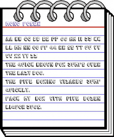 Mono2poser Regular animated font preview