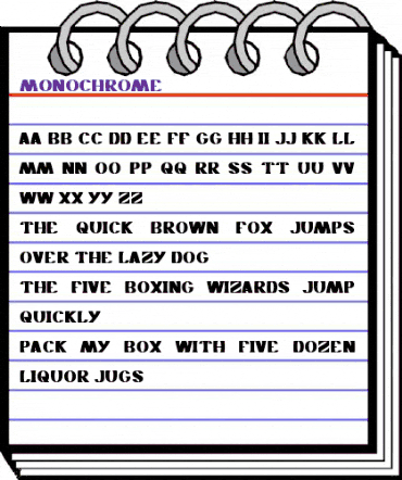 MONOCHROME Regular animated font preview