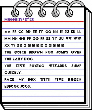 Monohypster Regular animated font preview