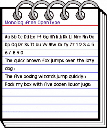 Monolog free animated font preview