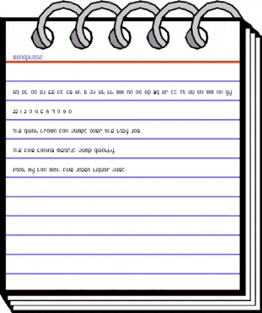 Monophonic Regular animated font preview