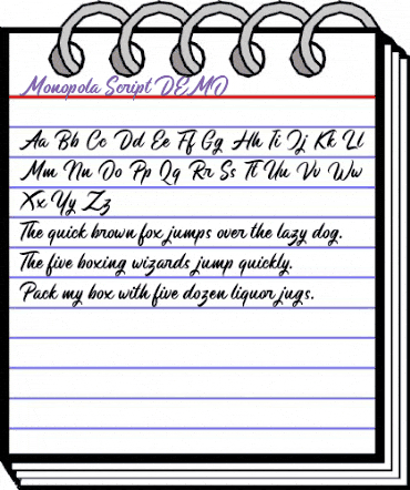 Monopola Script Regular animated font preview