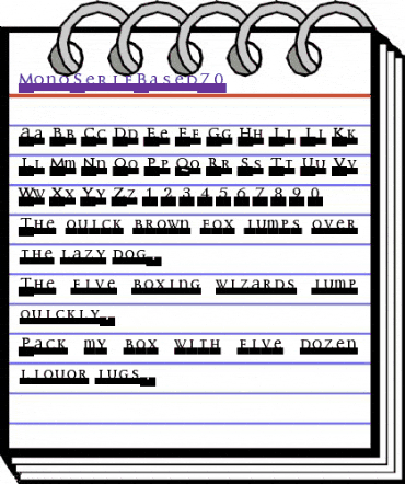 MonoSerifBased70 Regular animated font preview