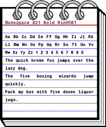Monospac821 Win95BT Bold animated font preview Monospac821 Win95BT Bold animated font preview